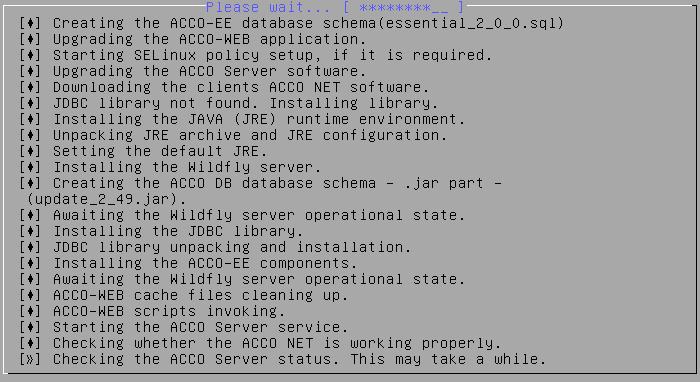 60 ACCO NET SATEL 33. Select the version of the JAVA software that will be installed.