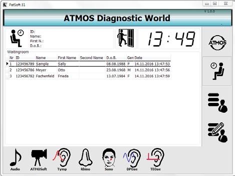 4..0 Calling up the diagnostic software You can call up the diagnostic software from every section. For the examination we recommend to start the diagnostic software from the section Waitingroom.
