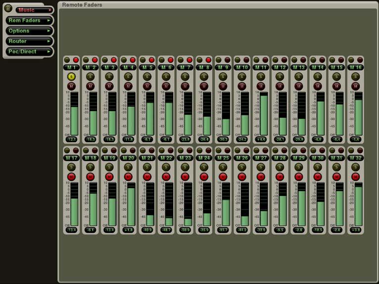 21.0 REMOTE FADERS PAGE 21.0.00 Oscillator Page Overview An IKIS System will support 96 Remote Faders.