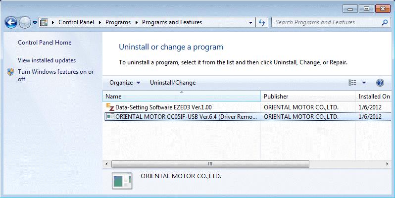 3 Installation and uninstallation Windows Vista or Windows 7: Click [Uninstall/Change] The "User Account Control" screen may be displayed