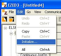 5 Editing data 5.8 Restoring the data to the default Restoring edited data You can initialize the data you have edited in the data edit window. 1. Click [Initialize] from the [Edit] menu. 2.