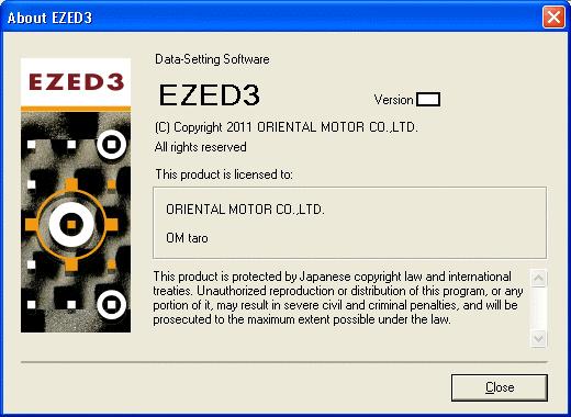 10 Other functions 10.3 Checking version information You can check the software version of the EZED3 you are using. 1. Click [About EZED3] from the [Help] menu.
