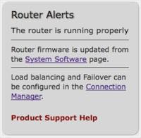 After the initial setup of the router, every time you log in you will automatically be directed to this Dashboard.