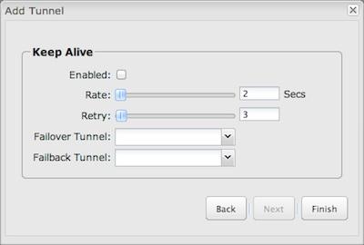 Enabled: Select to enable GRE Keep Alive to continually send keep-alive packets to the remote peer. Rate: Choose the length of time in seconds for each check (Default: 10 seconds.