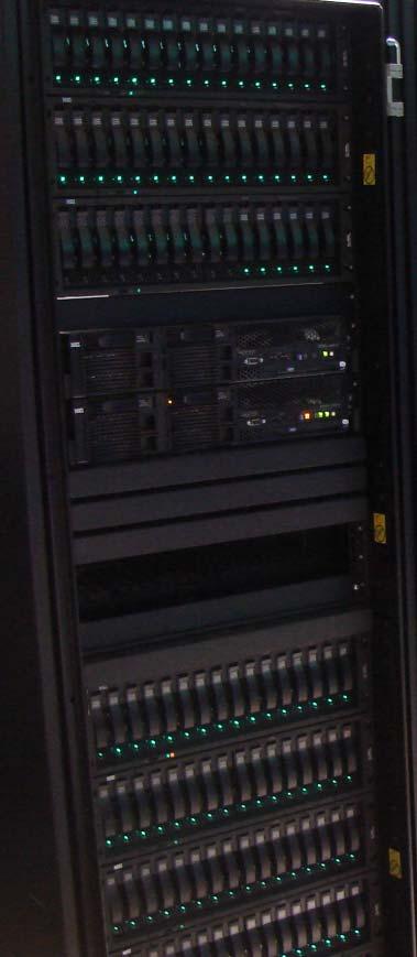 (installation in progress) 2 servers : GPFS at IFCA 1 server : SRM 2 fiber switchs, SAN (Storage Area Network) 7 Disk Arrays: IBM