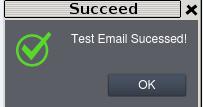 Test to verify if the email setting is functional.