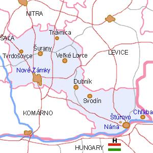 Priemysel je koncentrovaný predovšetkým do okresného mesta. Nové Zámky a Palárikovo predstavujú dôleţité ţelezničné kriţovatky.