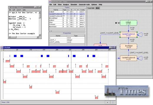 TIMES A Tool for Modelling and Implementation of Embedded Systems 461 Fig. 1. Screen-shot of the Times tool.
