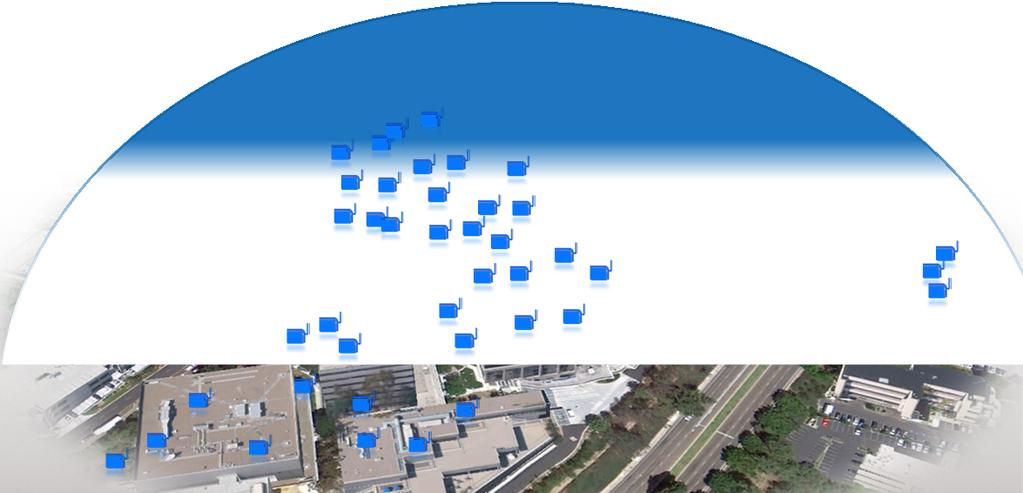 Indoor and outdoor Seamless mobility Macro cell site location (additional macros not shown)