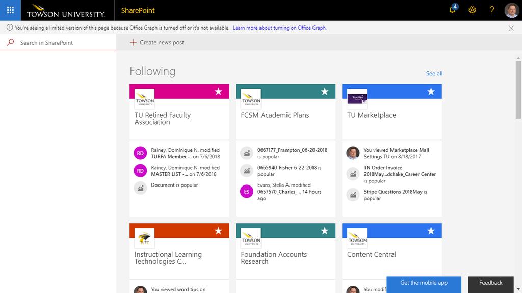 SharePoint SharePoint is a web-based program tied into Office 365 that serves as a hub for sharing information, storing files and group collaboration. 1.