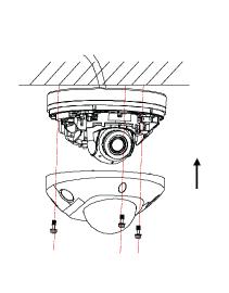 10. Tighten the hex screw to fix the well-adjusted surveillance angle. 11. Align the front cover to the dome drive and tighten the set screws on the front cover. Figure 2-6 Install the Front Cover 12.