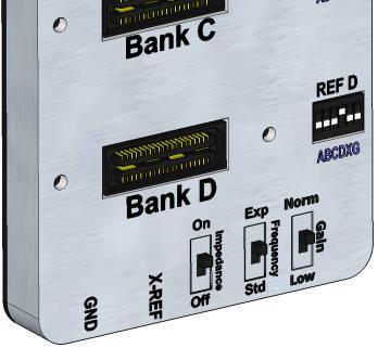 Reference Selection Figure 4 CerePlex A Ref DIP Switch Each input bank of the CerePlex A can use a separate reference.
