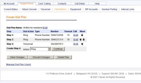When complete, click Save Changes and apply your new dial plan to the phone number in the Current Status Page. 5B Rules Rules allow a user to define what happens with specific callers.