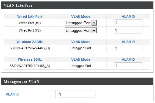 IV 2 3. VLAN The VLAN (Virtual Local Area Network) enables you to configure VLAN settings.
