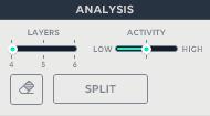 Split your clips in meaningful layers Split is the operation during which Regroover analyzes the audio clip you have imported and extracts layers.