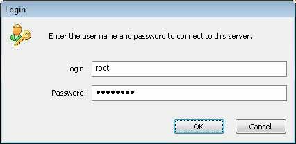 You will be prompted to enter the login and password. The default login and password are root and starwind.