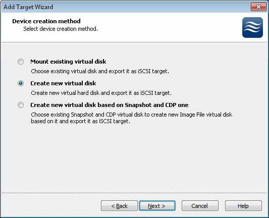 Select Image file device by going to Hard Disk->Basic Virtual->Image File device.
