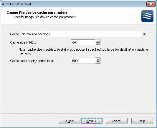 Set cache parameters for your device.