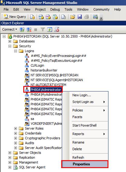 2.6 Configure the user as a database owner The PH Ready user does not need to be member of the db_owner Role.