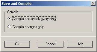Click the "OK" button to confirm the entry. 4. Save and compile via :"Network > Save and Compile...". Select "Compile and check everything".