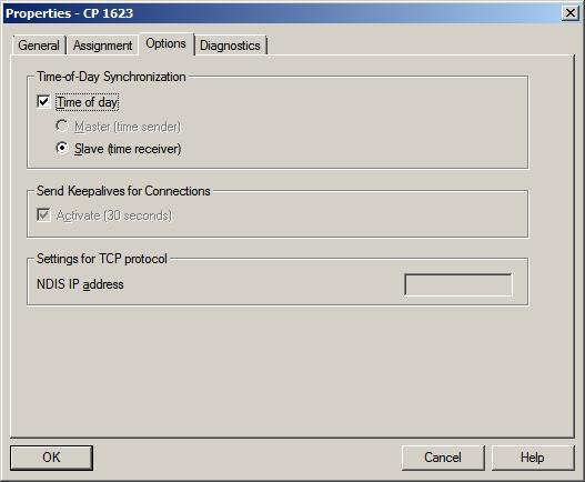 4 ES/OS client and OS server 4. Select the system bus from "Subnet" or set this by pressing the "New..." button. Assign the corresponding MAC address to the CP1623.