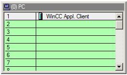 From the object catalog (View > Catalog) insert a WinCC application client. 4.