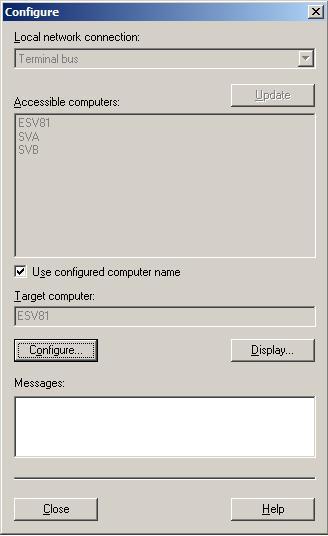 To do this, select the PC station of the ES and then choose "PLC > Configure..." in the shortcut menu. 2. Select the PC to be configured from "Accessible computers:".