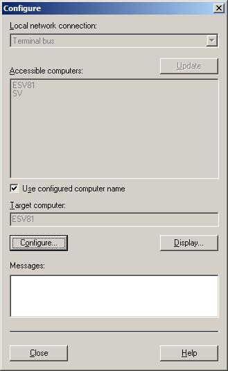 To do this, select the PC station of the ES and in the shortcut menu choose: "PLC > Configure...". 2. Select the PC to be configured from "Accessible computers:".