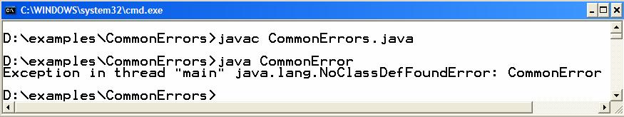NoClassDefFoundError This error occurs when the class you are trying to run a class which does not exists there.