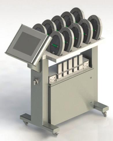 4 KHD 3000 WLAN glove testing system for RABS or isolator application This system was designed for testing gloves in restricted access barrier systems (RABS) or isolators.