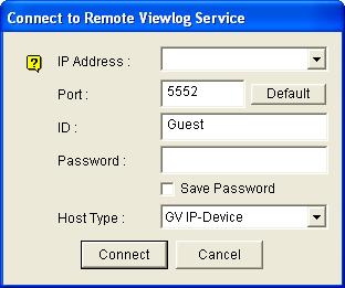 10 Recording and Playback 10.2.2 Playback over Network With the Remote ViewLog function, you can play back the files recorded at the GV-IPCAM H.264 over TCP/IP network. 1. The camera needs to allow the remote access with ViewLog Server activated.