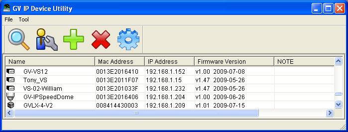 11.1.2 Using the IP Device Utility The IP Device Utility provides a direct way to upgrade the firmware to multiple units of GV-IPCAM H.264.