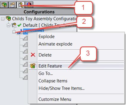 To explode again right click on top of design tree and select