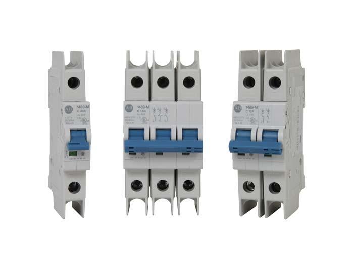 1489-M Circuit Breakers Dual terminals provide wiring/bus bar flexibility and clamp from both sides to improve connection reliability Terminal design helps prevent wiring misses Scratch and solvent