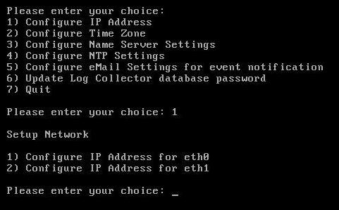 Chapter 2: Setting Up and Upgrading Log Collector NOTE: You can only configure the IP address of all Log Collector nodes by using the configuration script.