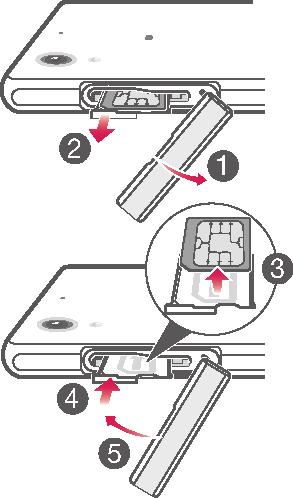 1 Insert a fingernail into the gap between the memory card cover and the device, then detach the memory card cover.