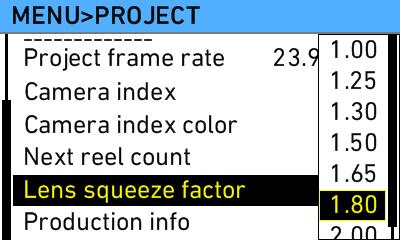 About lens squeeze metadata Any lens squeeze factor that is set will be recorded in ProRes metadata, and the Apple QuickTime player (and some third-party QuickTime players) will automatically