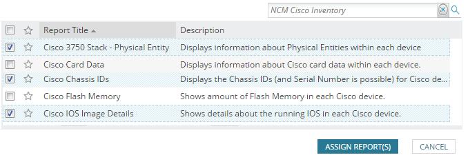6. Search for NCM Cisco Inventory