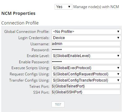 lab router under NCM management. 4.