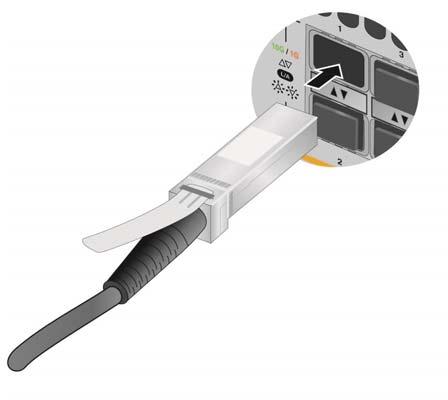 x550 Series Installation Guide for Stand-alone Switches Installing AT-SP10TW Direct Connect Twinax Cables in the AT-x550-18XSQ Switch The SFP and SFP+ transceiver slots 1 to 16 on the AT-x550-18XSQ