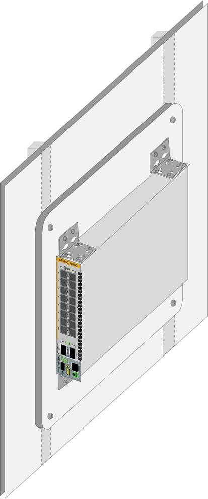 x550 Series Installation Guide for Stand-alone Switches Plywood Base for a Wall with Wooden Studs If you are installing the switch on a wall that has wooden studs, Allied Telesis recommends using a