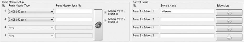 Binary gradients / 4 solvents Using the solvent valve it is possible to select up to two solvents per