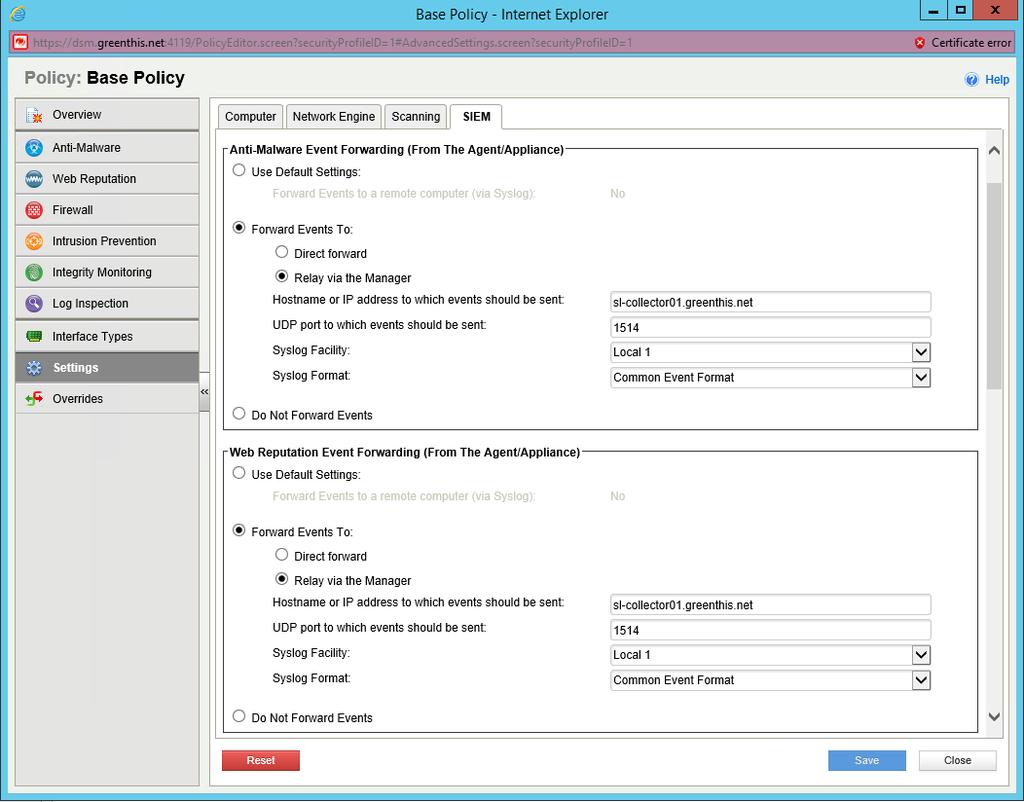 SECURITY EVENT LOG FORWARDING The integration of Trend Micro Deep Security for security event forwarding to Sumo Logic is done via Policy configuration and requires a Syslog Source with UDP protocol