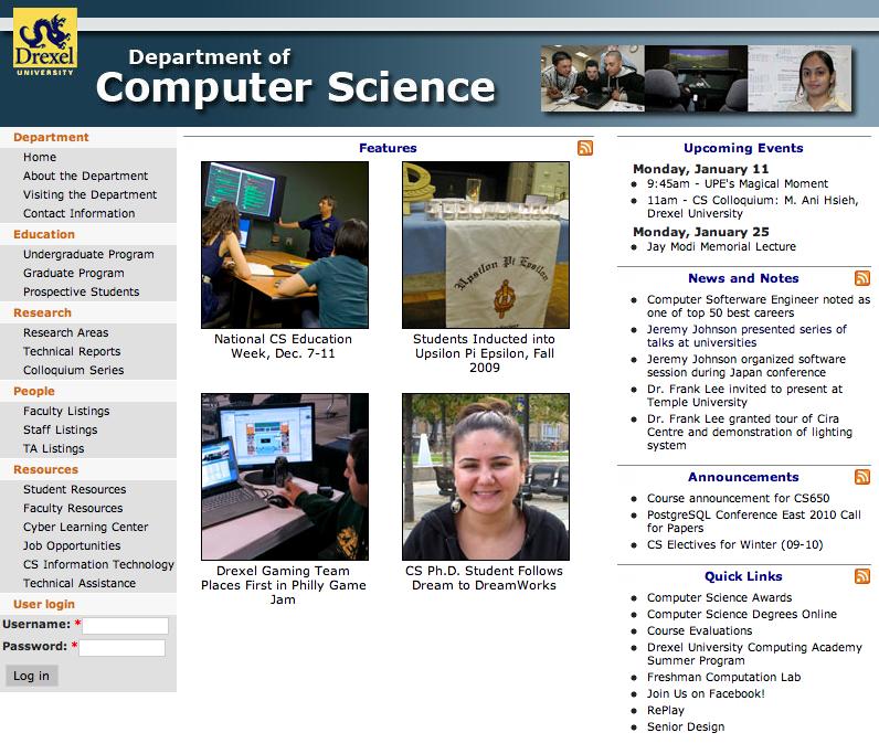 Exercise: CS Web Site What are some personas for the CS Web? CS 338: Graphical User Interfaces.