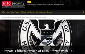 NetWeaver Portal. Report: Chinese Breach of USIS targeted SAP.