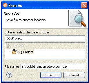 SAVING A PROFILING SESSION A profiling session can be saved to a file with an.oar suffix that contains the name of the data source.