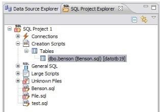 To create a new file Choose File > New > SQL File. A blank instance of SQL Editor appears in the Workbench. If you save this file, it is automatically added to the SQL Project Explorer.