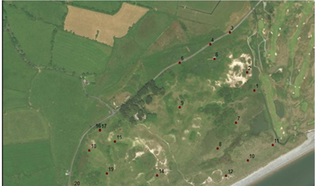 Generating 3D maps of the study site Brittas-Buckroney Dunes, located about 10 km south of Wicklow town in Ireland (Fig.
