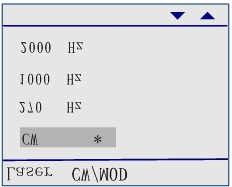 4.2.2.2.2 CW/MOD Under "Laser Source" mode, press [ ] to select CW/MOD. Press [Enter] to enter the CW/MOD menu, as shown in Figure4.5b.