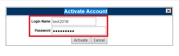 4. Click the Activate button to activate the account. Note: GIS Administrator will be notified after an Account Registration has been activated.